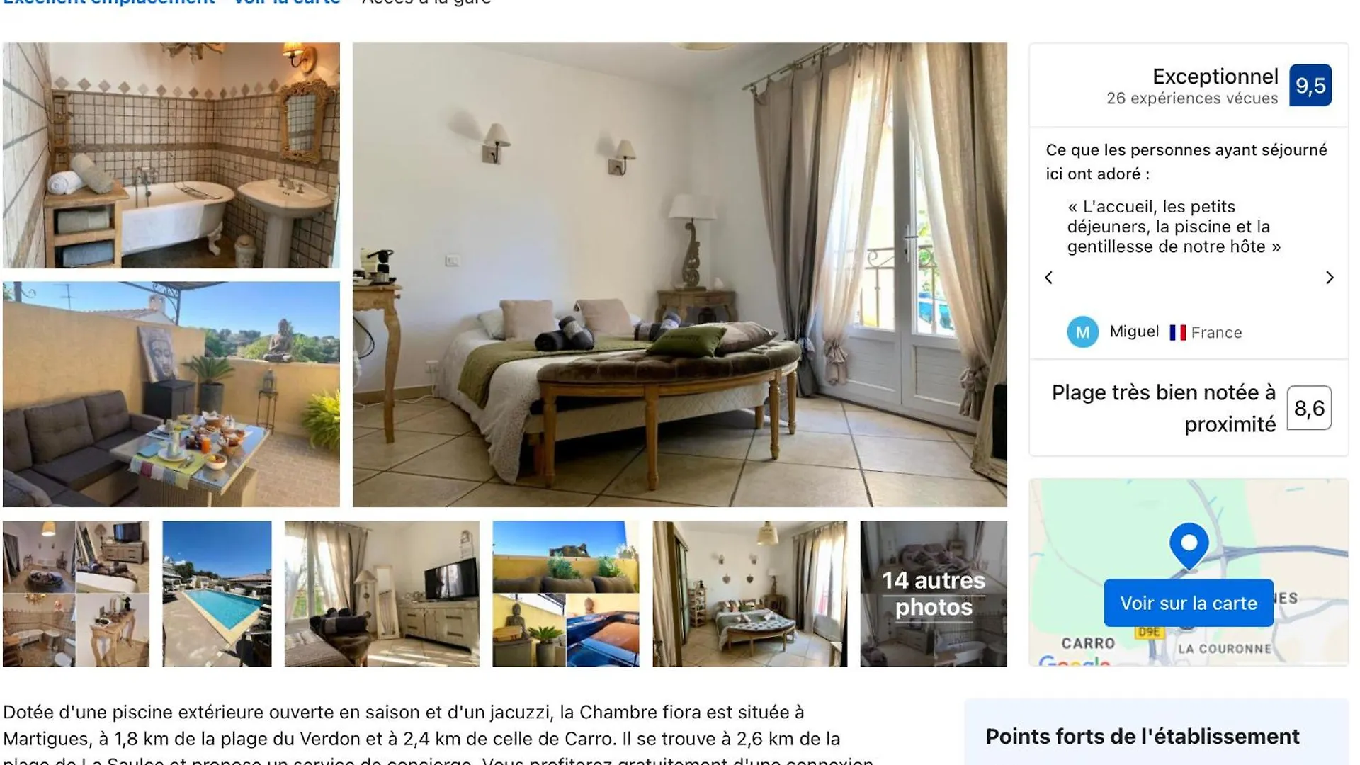 Villa Fiora Chambre Martigues Couette-café